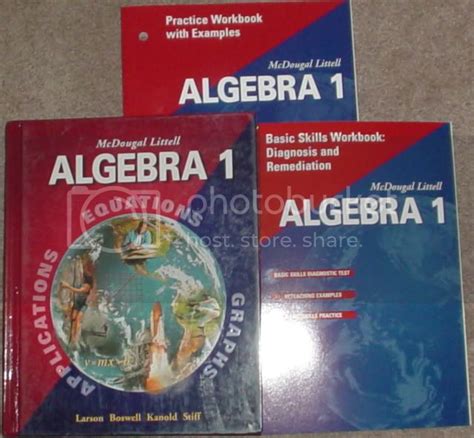 Algebra 1 Mcdougal 9th Grade 9 Math Text 2 Workbooks