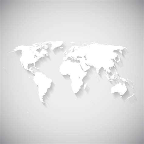 Mapa Do Mundo Branco Ilustra O Vetorial Vetor No Vecteezy