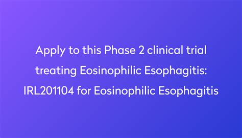 Irl201104 For Eosinophilic Esophagitis Clinical Trial 2023 Power