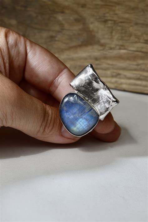 Zilveren Ring Met Labradoriet M59 Nico Taeymans