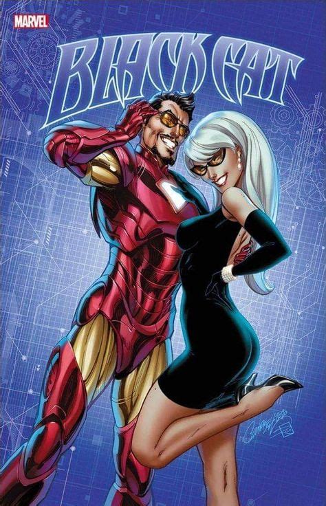 Black Cat And Iron Man By J Scott Campbell In 2020 Marvel Comics Marvel Comics