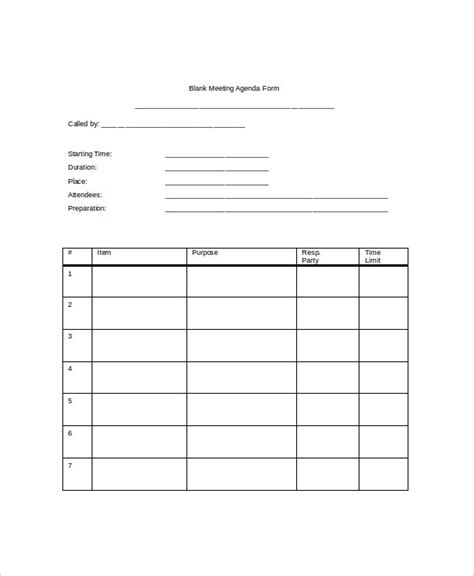 If you're wondering how to add outline to google docs documents, click view and the show document outline option in google docs. Blank Meeting Agenda Template - 10+ Free Word, PDF ...