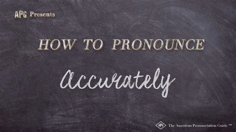 How To Pronounce Accurately Real Life Examples Youtube