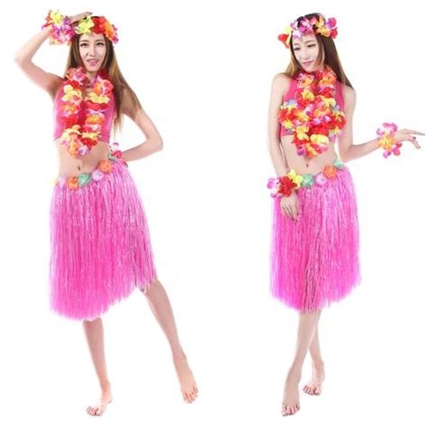Anself New Handmade Hawaiian Costumes 24 Dance Kit Hawaii Hula Hula