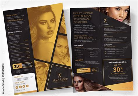 Black And Gold Poster Layout Stock 템플릿 Adobe Stock
