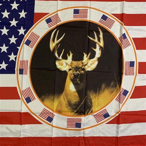 Usa Deer Flag 3 X 5 Ft Standard