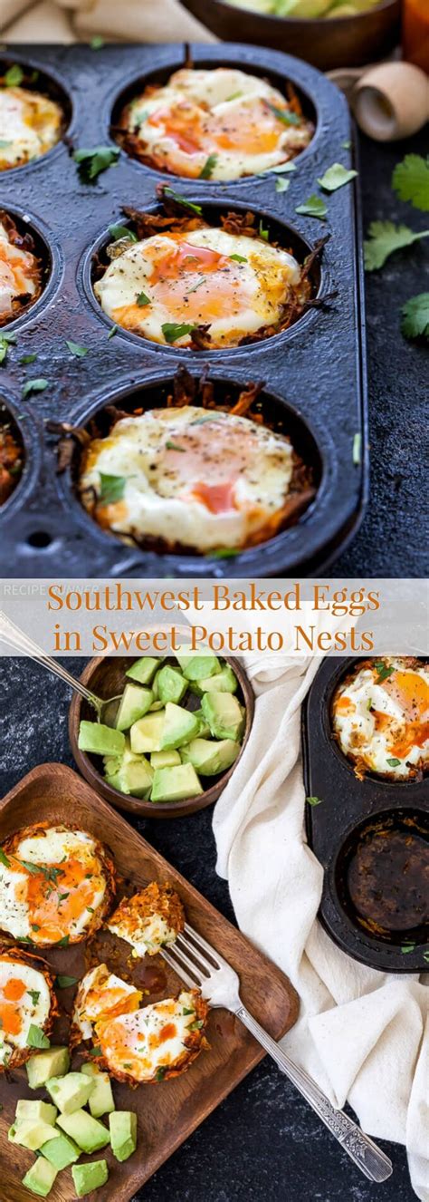 Southwest Baked Eggs In Sweet Potato Nests Recipe Runner