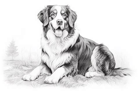 How To Draw A Bernese Mountain Dog Yonderoo