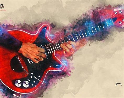 Slashs Electric Guitar 18x24 Guitar Art Music Wall Art Music Poster