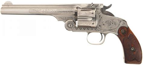 Schofield Revolver Model No 3 With Walnut Grips And Nickel Finish