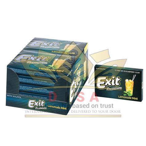 Exit Premium Chewing Gum Lemon Mint 10x12pcs Disa Foods