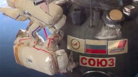 russia did a spacewalk to investigate the mysterious hole in the soyuz