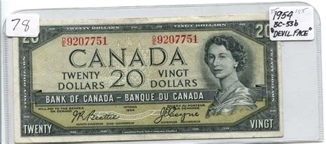 1954 Devil Face 20 Dollar Bill