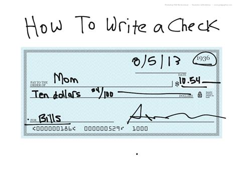 Write the date you are filling out the check. ShowMe - how to write a check