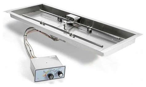 12, 18 and 24 double burner outer ring is made of 3/4 ss tube and inner ring and cross feeders are made of 5/8 ss tube. Flame Sensing Spark Ignition Fire Pit Burner Kit, 30"x12 ...