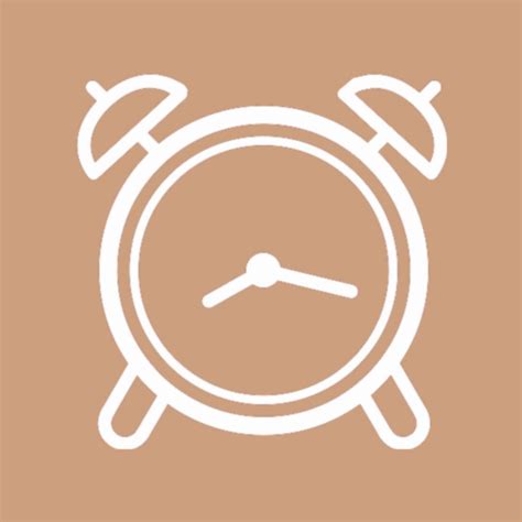 “clock” App Icon Brown Aesthetic Iphone Photo App App Icon Clock Icon