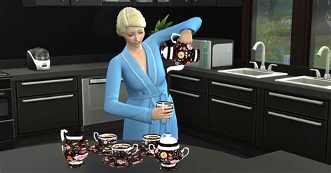 Sims 4 Custom Content Download Classic Themed Functional Tea Set