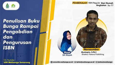 Pembekalan Kkn Penulisan Buku Bunga Rampai Pengabdian Dan Pengurusan