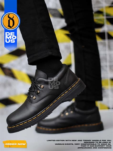 Jual Demous Hagrid Sepatu Pantofel Formal Docmart Low Boots Kulit