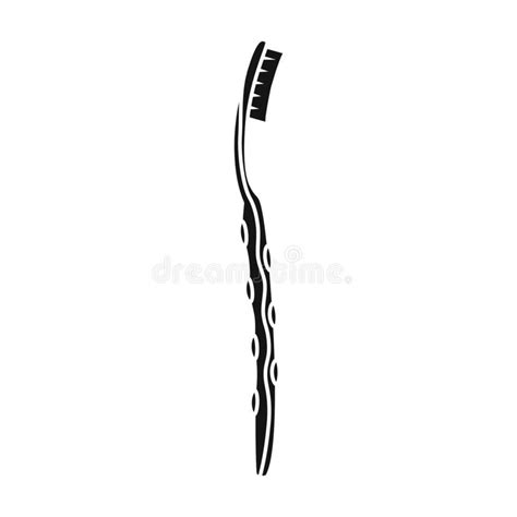 tooth brush vector icon black vector icon isolated on white background tooth brush stock