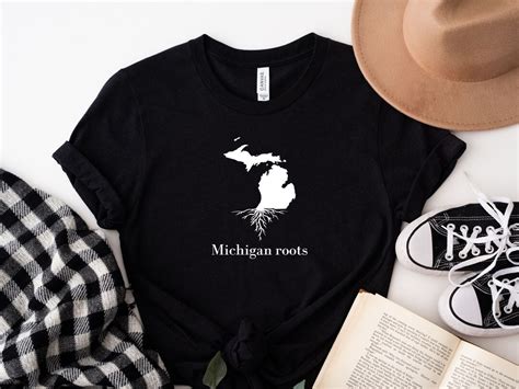 Michigan Roots T Shirt Native Michigan Tee Michigan Pride Etsy