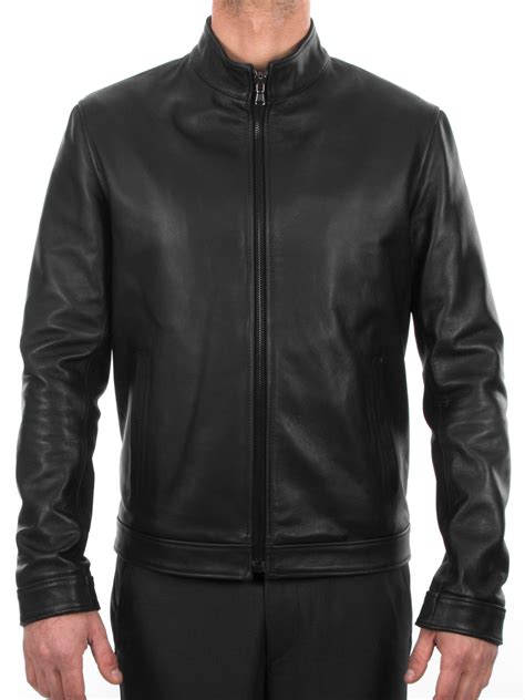 Men Bomber Jacket In Genuine Lambskin Leather In Black Sale On Leather