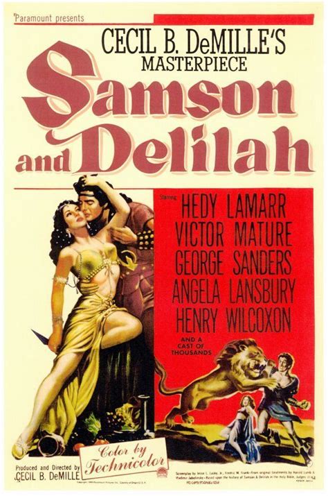 Samson And Delilah 11x17 Movie Poster 1949 Historical Film Old Movie Posters Classic Movie