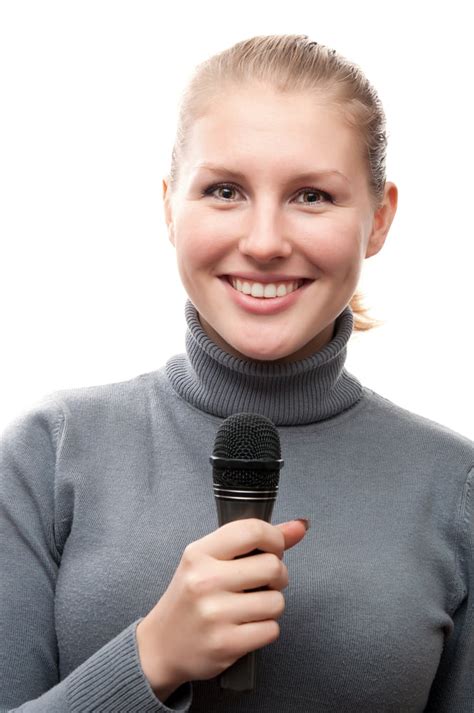 Young Girl Holding Microphone Speaking Circles International