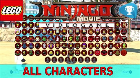 The Lego Ninjago Movie Videogame All 101 Characters Unlocked Youtube