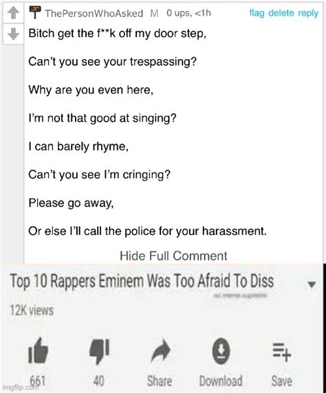 Image Tagged In Top 10 Rappers Eminem Was Too Afraid To Diss Imgflip