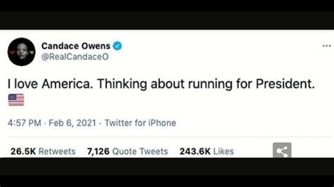 Candace Owens Thinking About Running For President In 2024 Youtube