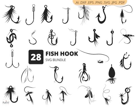 179 Love Fish Hook Silhouette Download Free Svg Cut Files Freebies