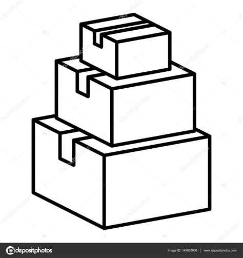 Carton Box Packing Icon Stock Vector Image By ©yupiramos 149833608
