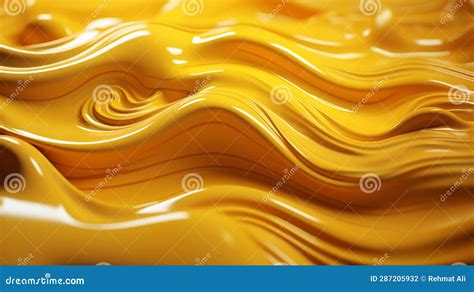 3d Render Abstract Vector Yellow Abstract Fluid Background Stock