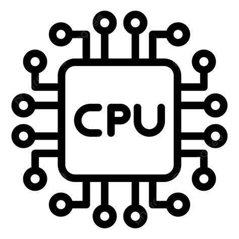 Ilustración De Diseño De Icono De Vector De Cpu Png Upc Ram