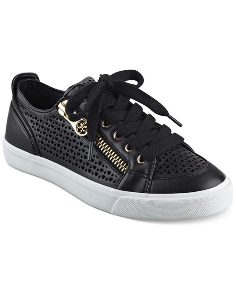Guess Womens Gerlie Lace Up Sneaker In Black Lyst