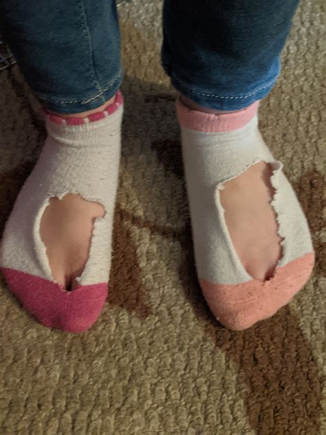 My Five Year Old Daughter Cut Holes In Her Socks Just In Case Her Feet Get Hot R