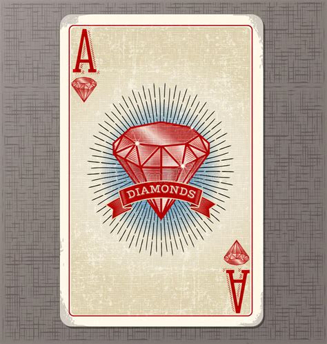 Check spelling or type a new query. Vintage Playing Card Vector Illustration Of The Ace Of ...