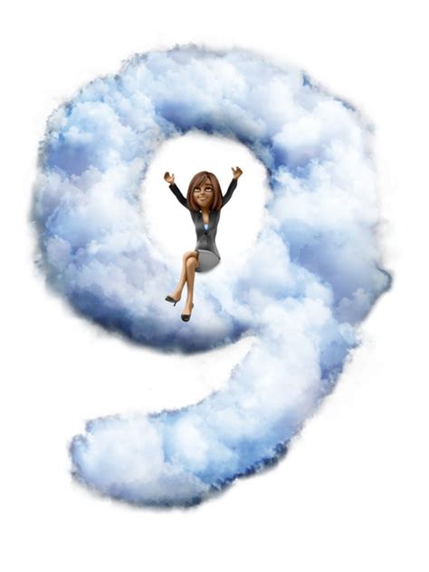 Talia Sitting On Cloud Nine Great PowerPoint ClipArt For