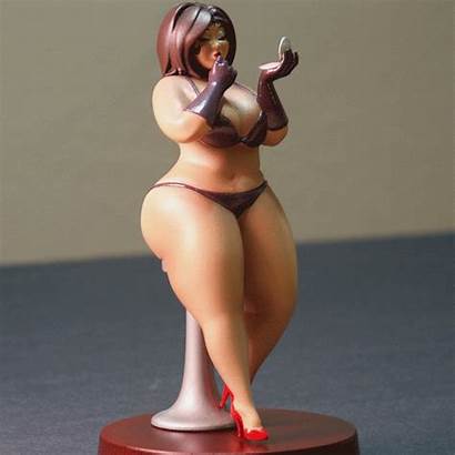 Burlesque Painted Dancer Fat Figure Turnaround Lady