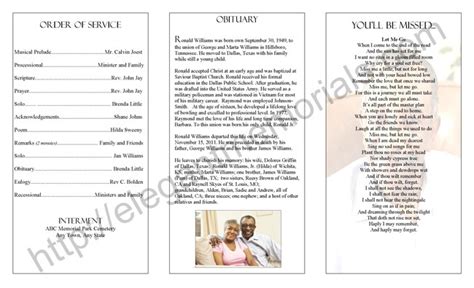 Contains samples of 1 song. Homegoing Service Program Sample | Example of Programs for ...