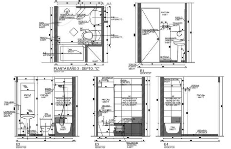 Architectural Toilet Plan Dwg File Cadbull