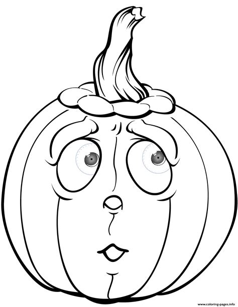 Who wants some halloween coloring pages featuring pumpkins for over the holidays?! Scared Pumpkin Halloween Coloring Pages Printable