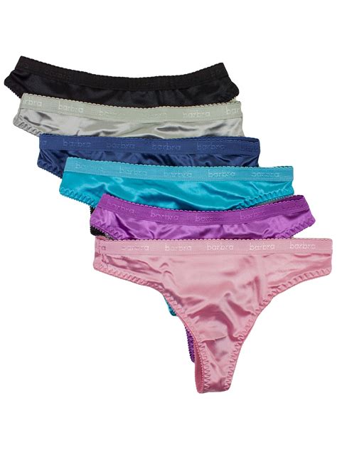 Barbra Lingerie Barbra Womens Panties Sexy Satin Thong Underwear