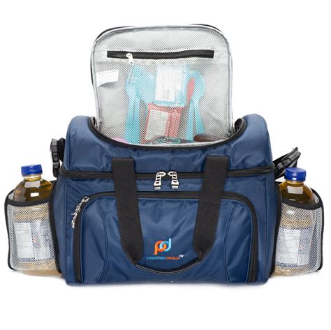 Cooler Bag Two Sizes And Color Dual Insulated Compartment Heavy Duty Polyester High Density