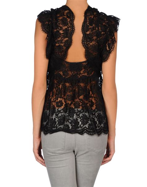 Dolce And Gabbana Top In Black Noir Lyst