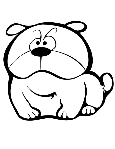 Cute Cartoon Dog Coloring Page Free Printable Coloring
