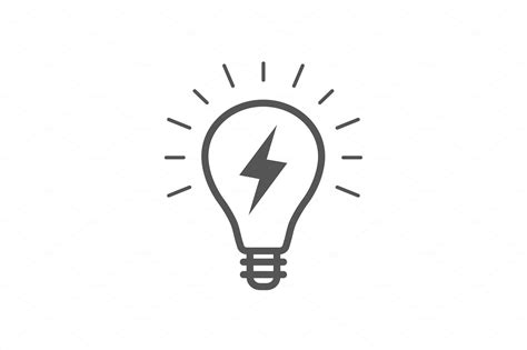 Idea Lightbulb Icon Light Bulb Pre Designed Vector Graphics