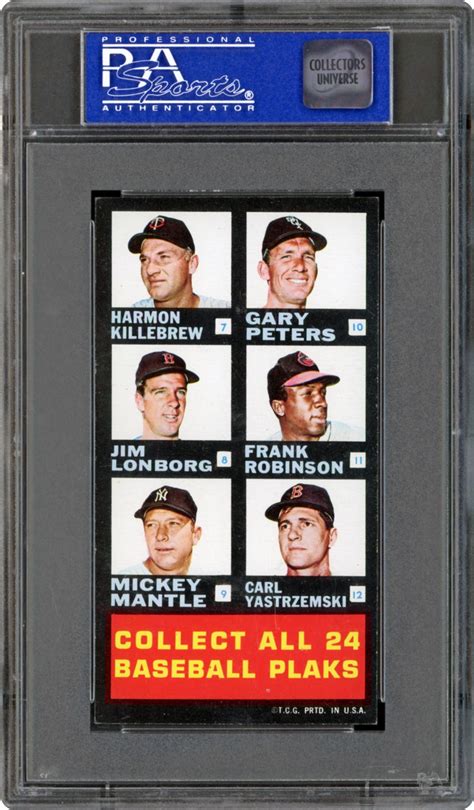 The posters were the first series inserts. Baseball Cards - 1968 Topps Plaks | PSA CardFacts™