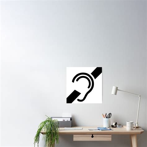 Deaf Symbol Poster By Sweetsixty Redbubble